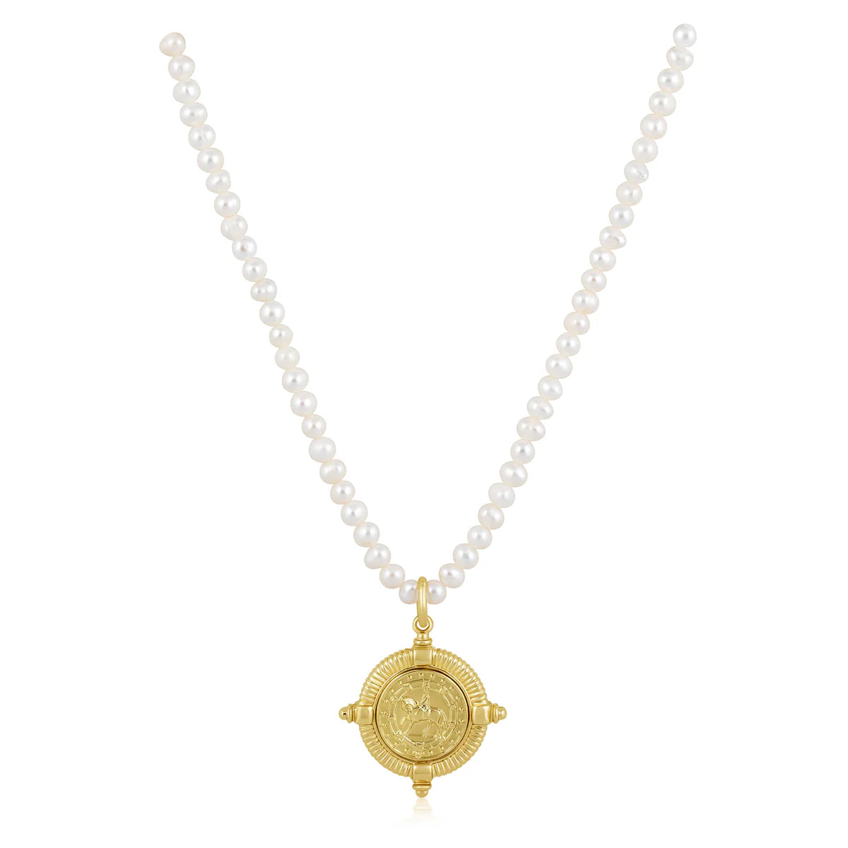 Compass Pearl Necklace