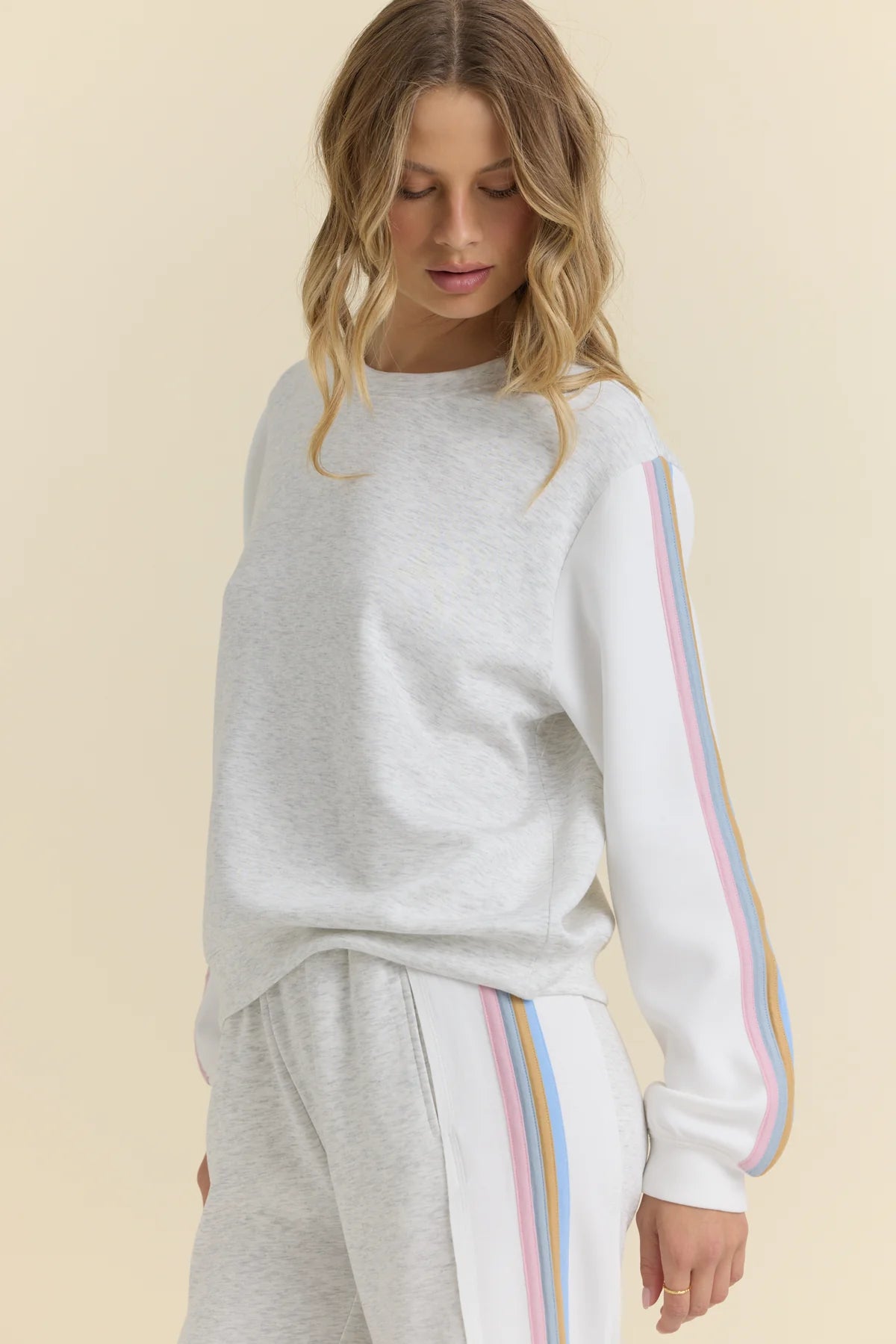 Striped Cloud Crewneck