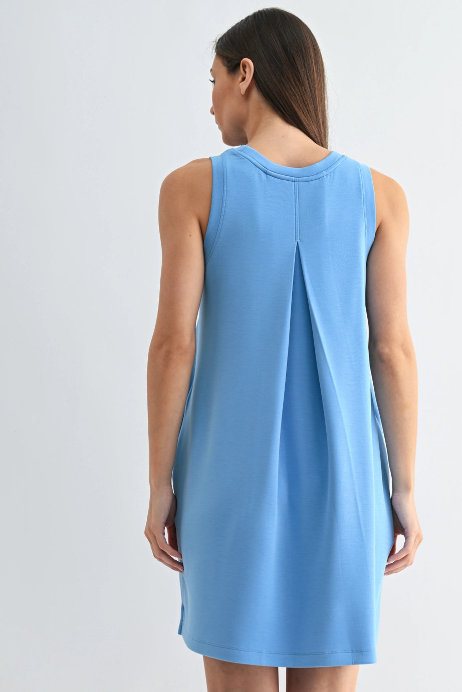 Laguna Scuba Shift Dress- Denim Drift