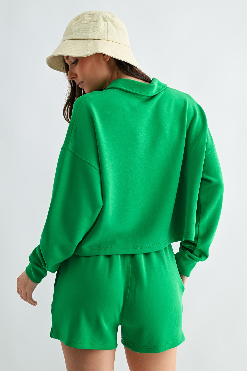 Laguna Breakline Collared Set- Green Pop