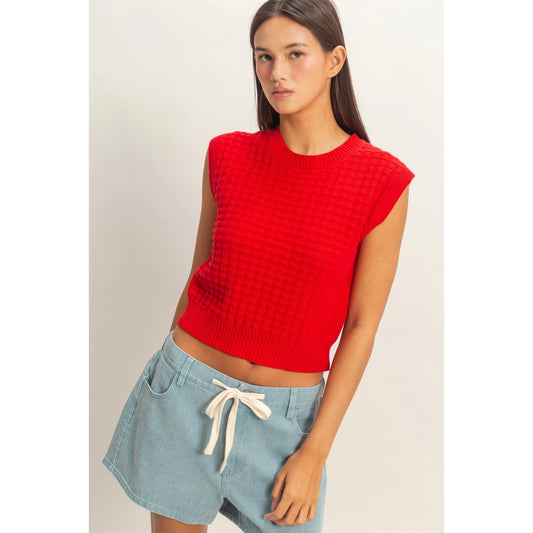 Ada Textured Knit Top