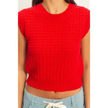 Ada Textured Knit Top