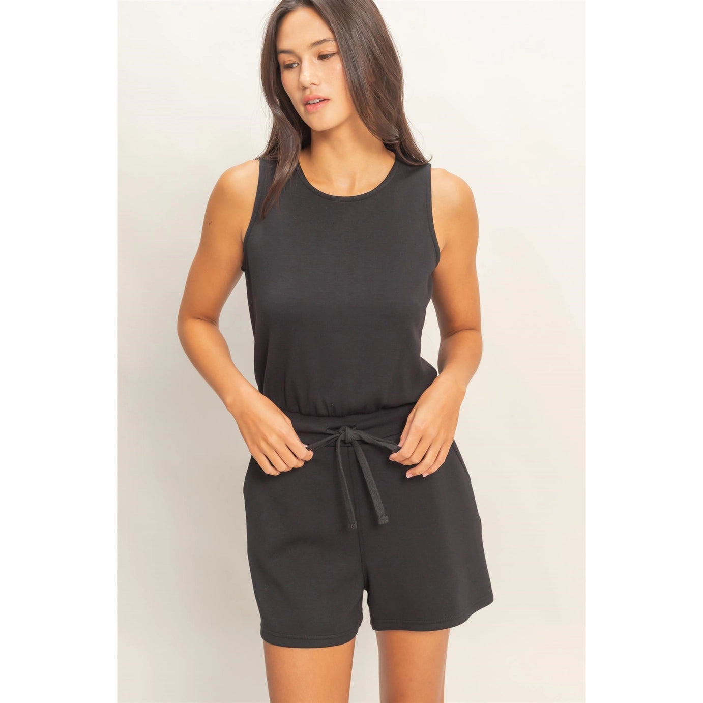 Farrah Romper- Black