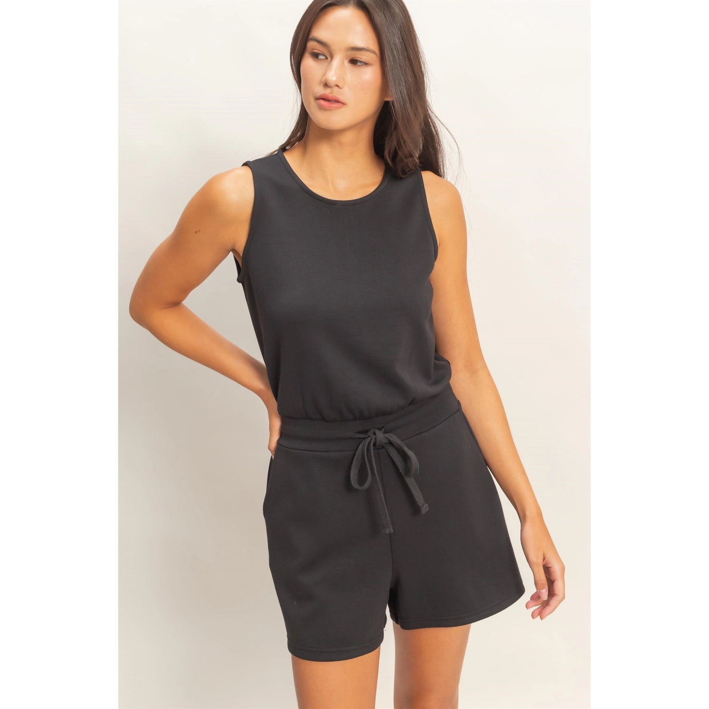 Farrah Romper- Black