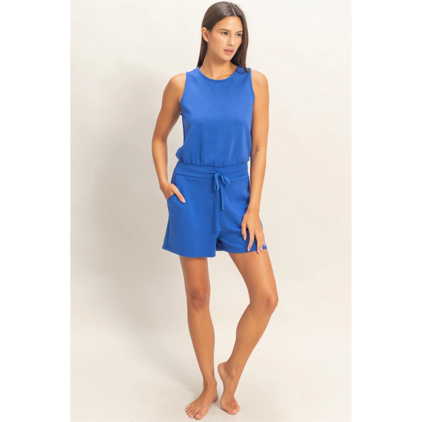 Farrah Romper- Cobalt