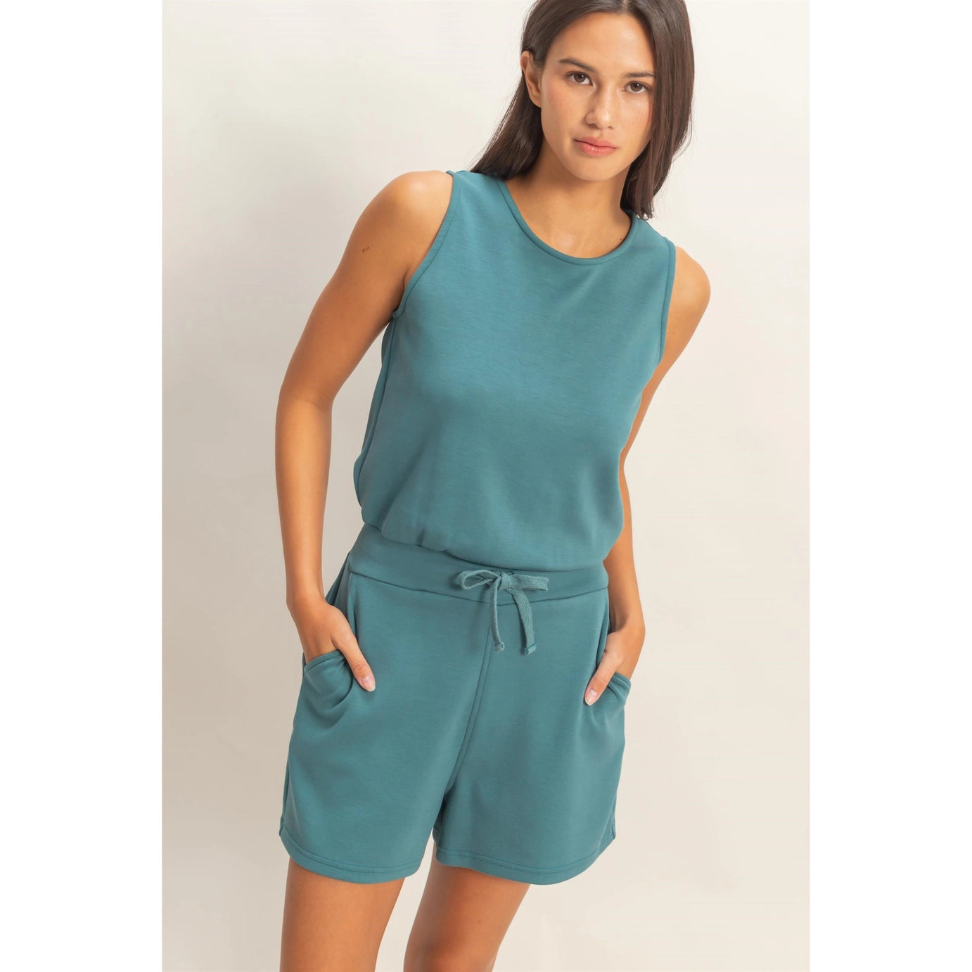 Farrah Romper- Dark Teal