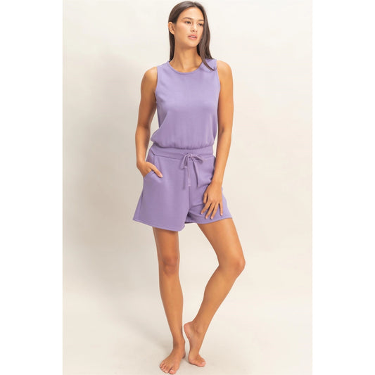 Farrah Romper- Dusty Purple