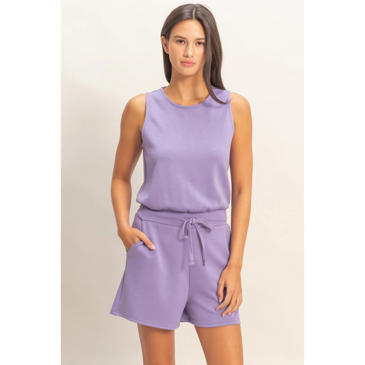 Farrah Romper- Dusty Purple