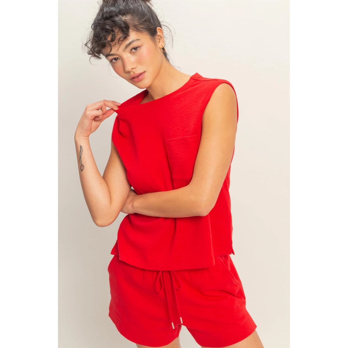 Carlee Tank- Red