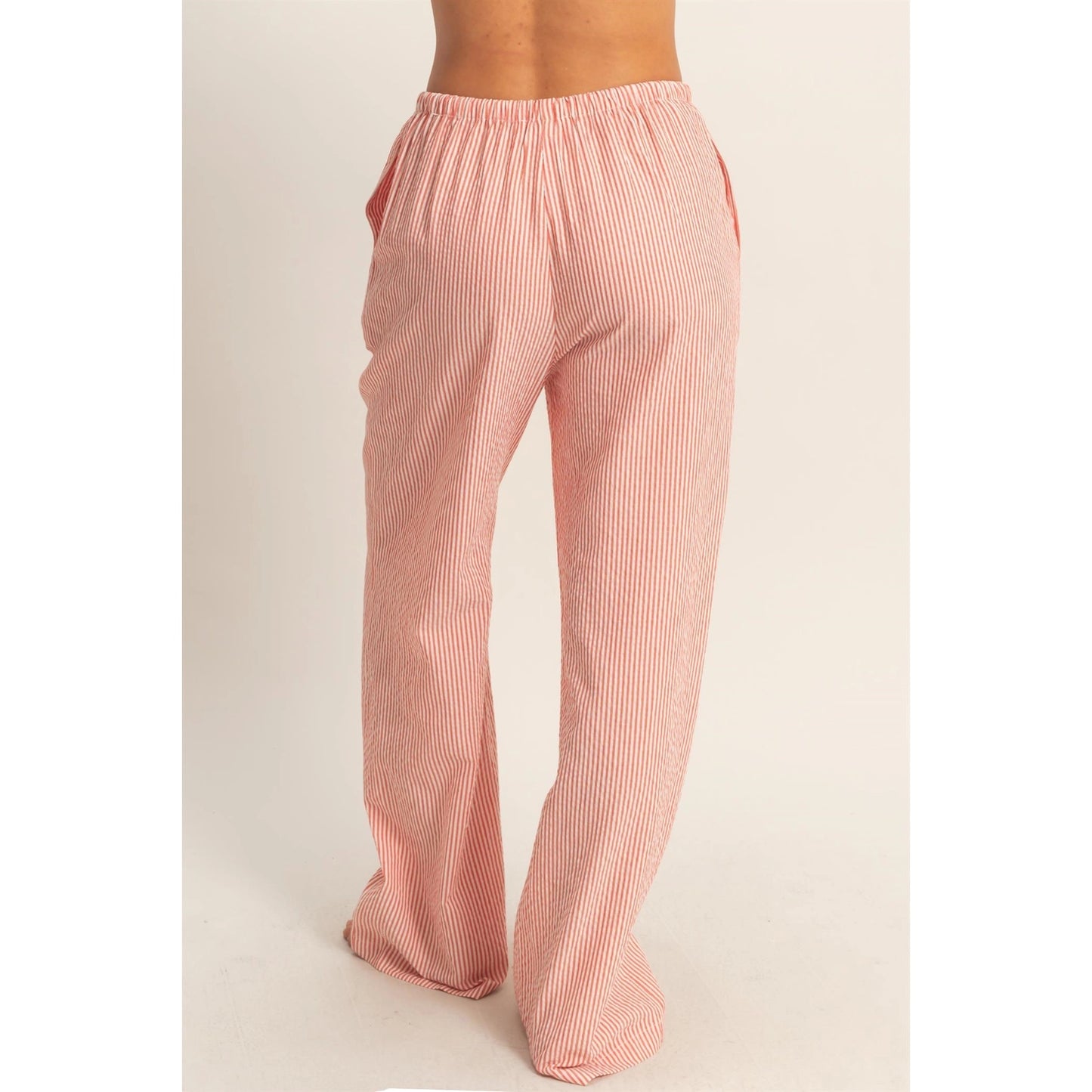 Reece Striped Pant- Red