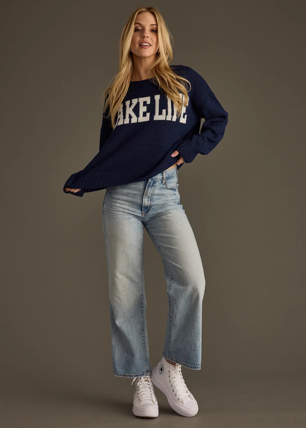 Lake Life Sweater- Navy