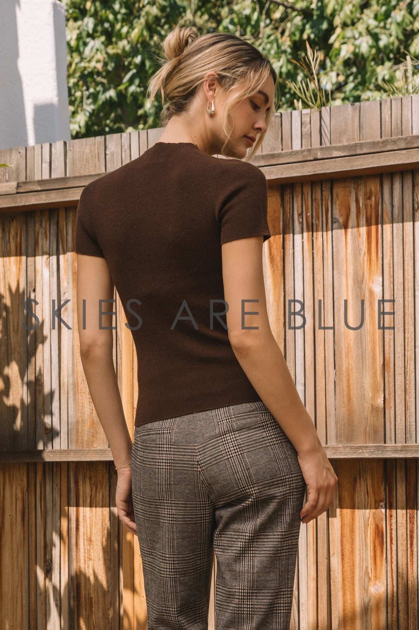 McKenna Short Sleeve Sweater Brown