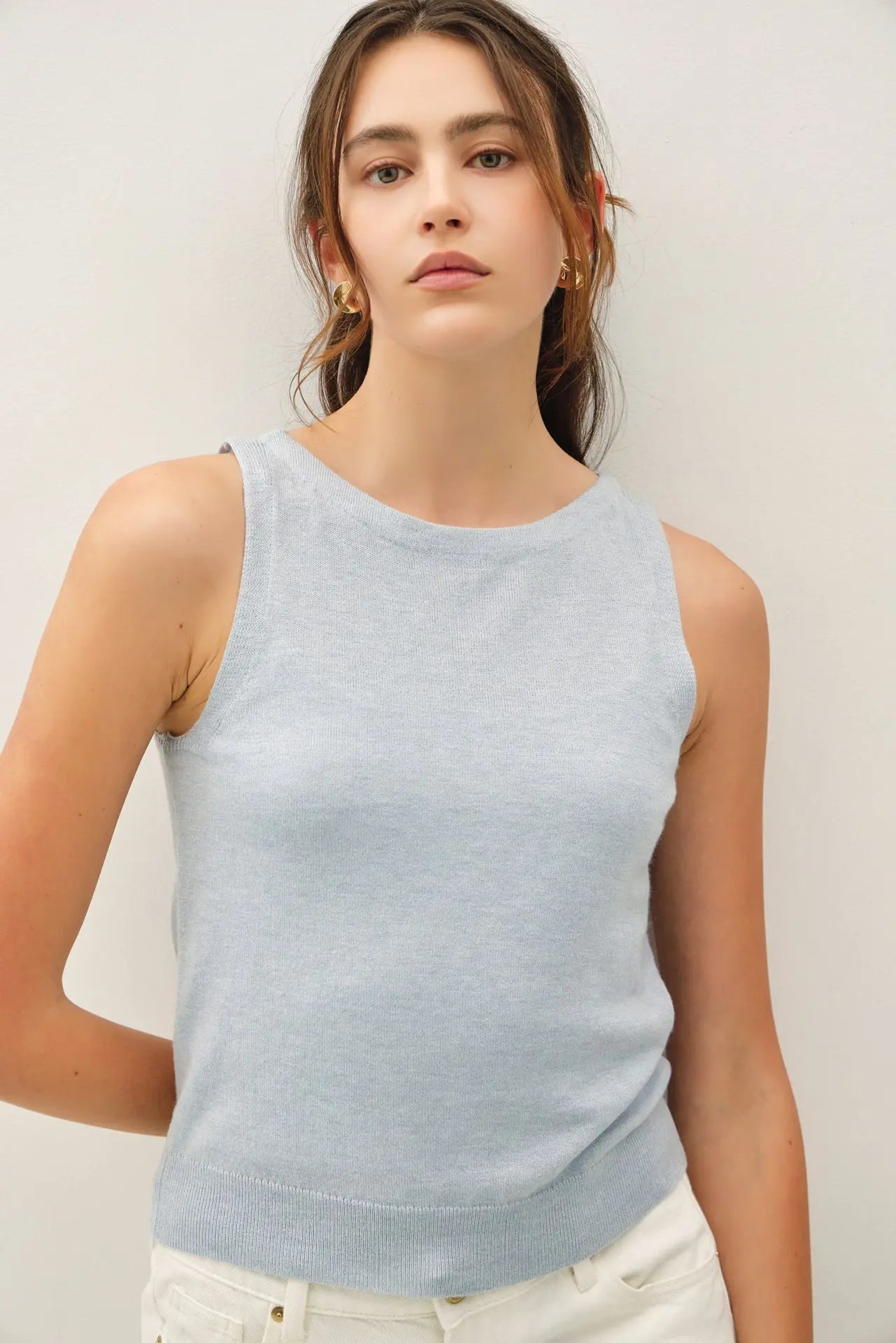 Marisol Tank- Dusty Blue