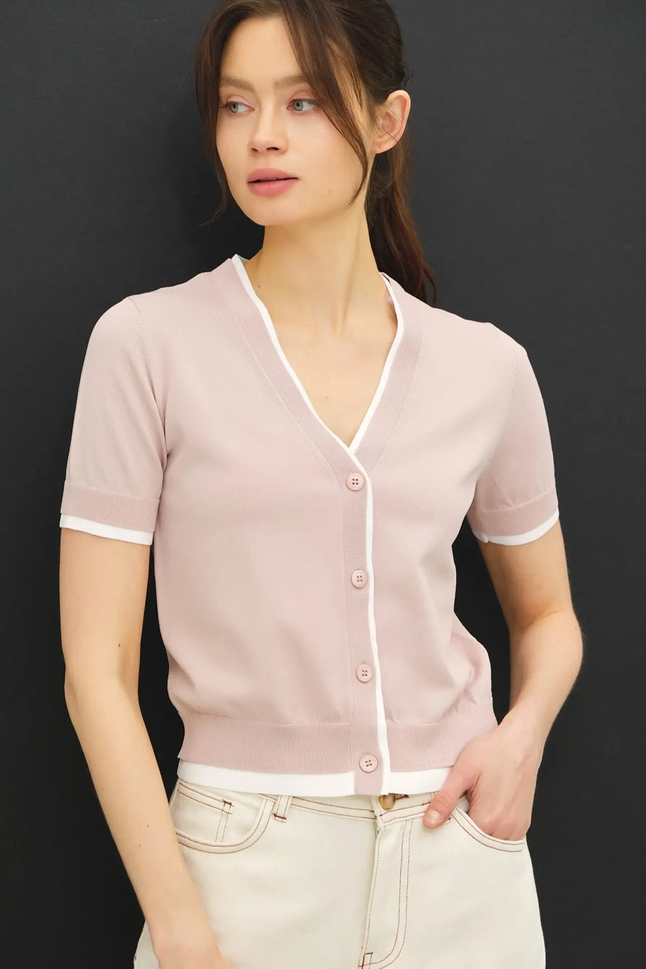 Harmony Cardigan-Blush