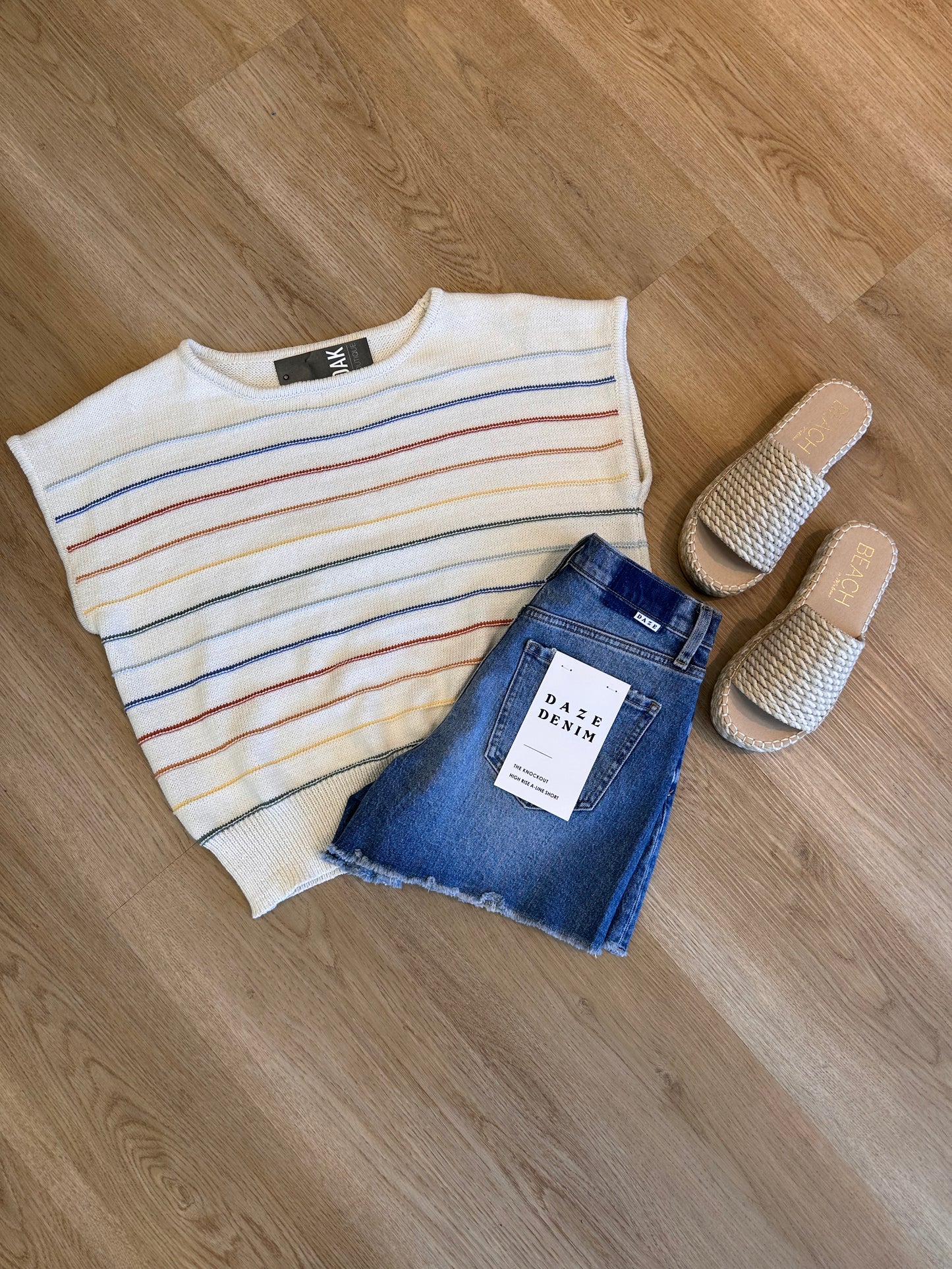 Waverly Striped Top- Blue Multi