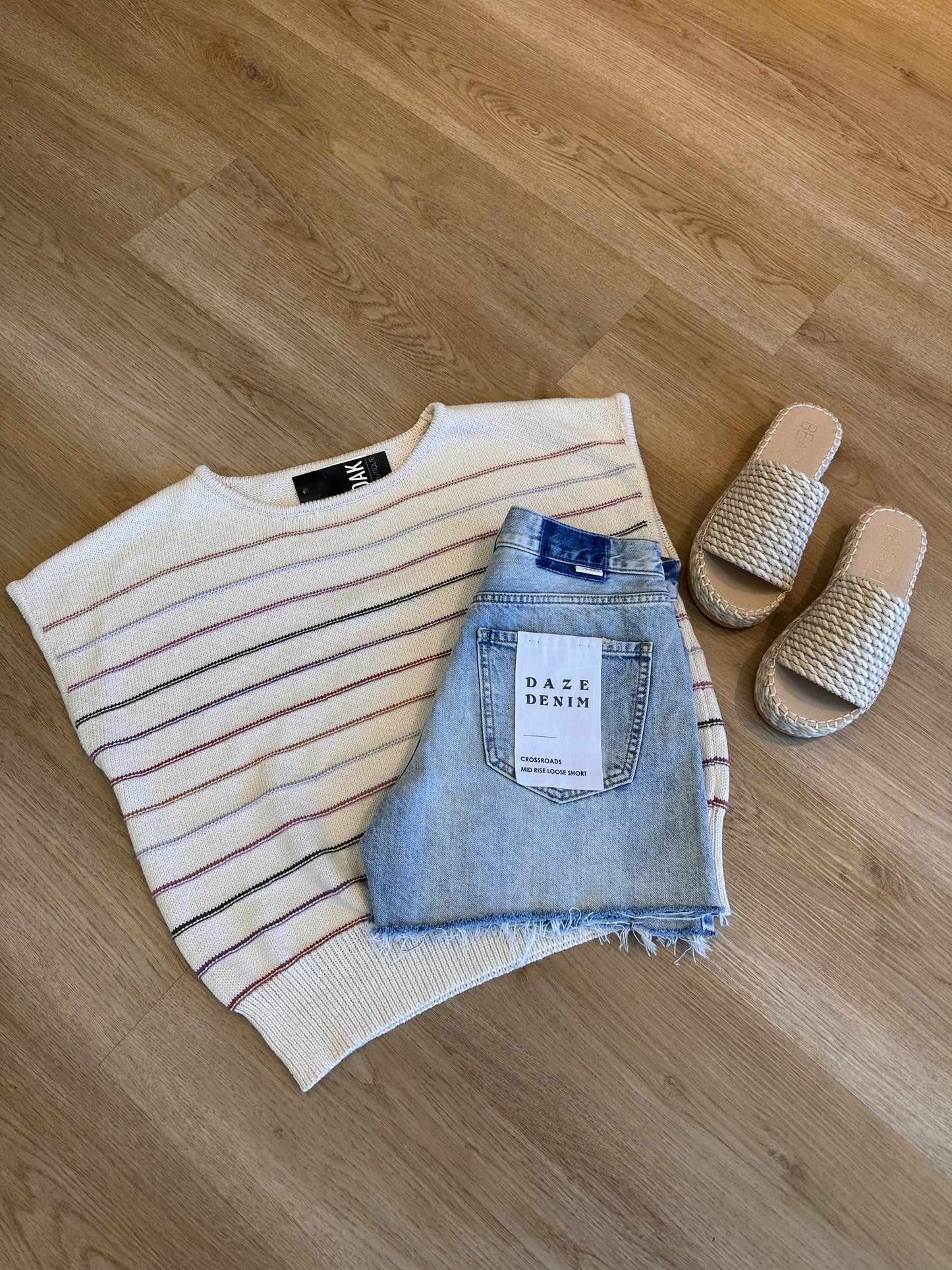 Waverly Striped Top- Lavender Multi