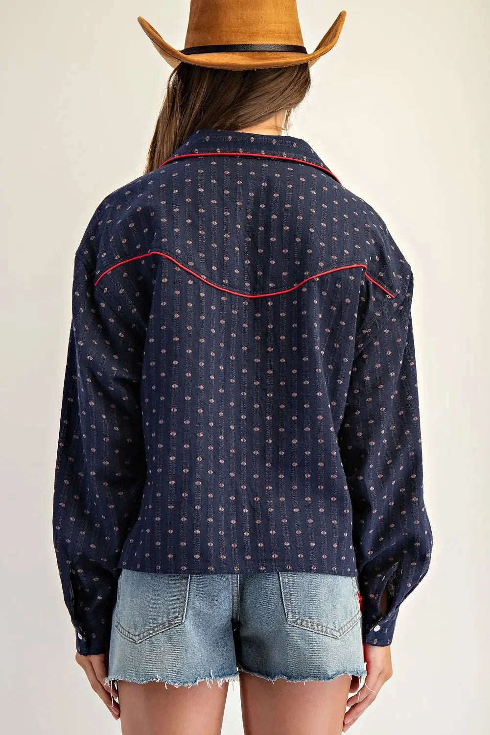 Western Embroidered Button Down Shirt