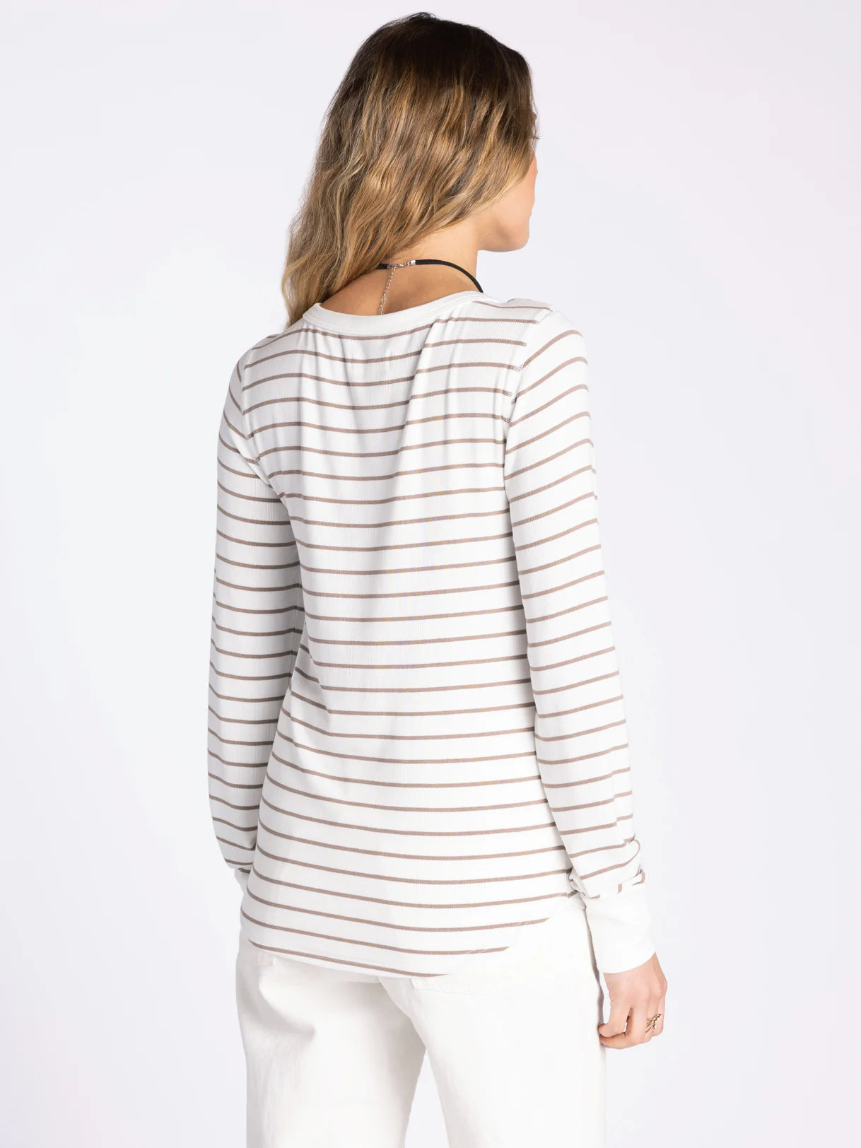 Stacy Top- Ivory Light Brown