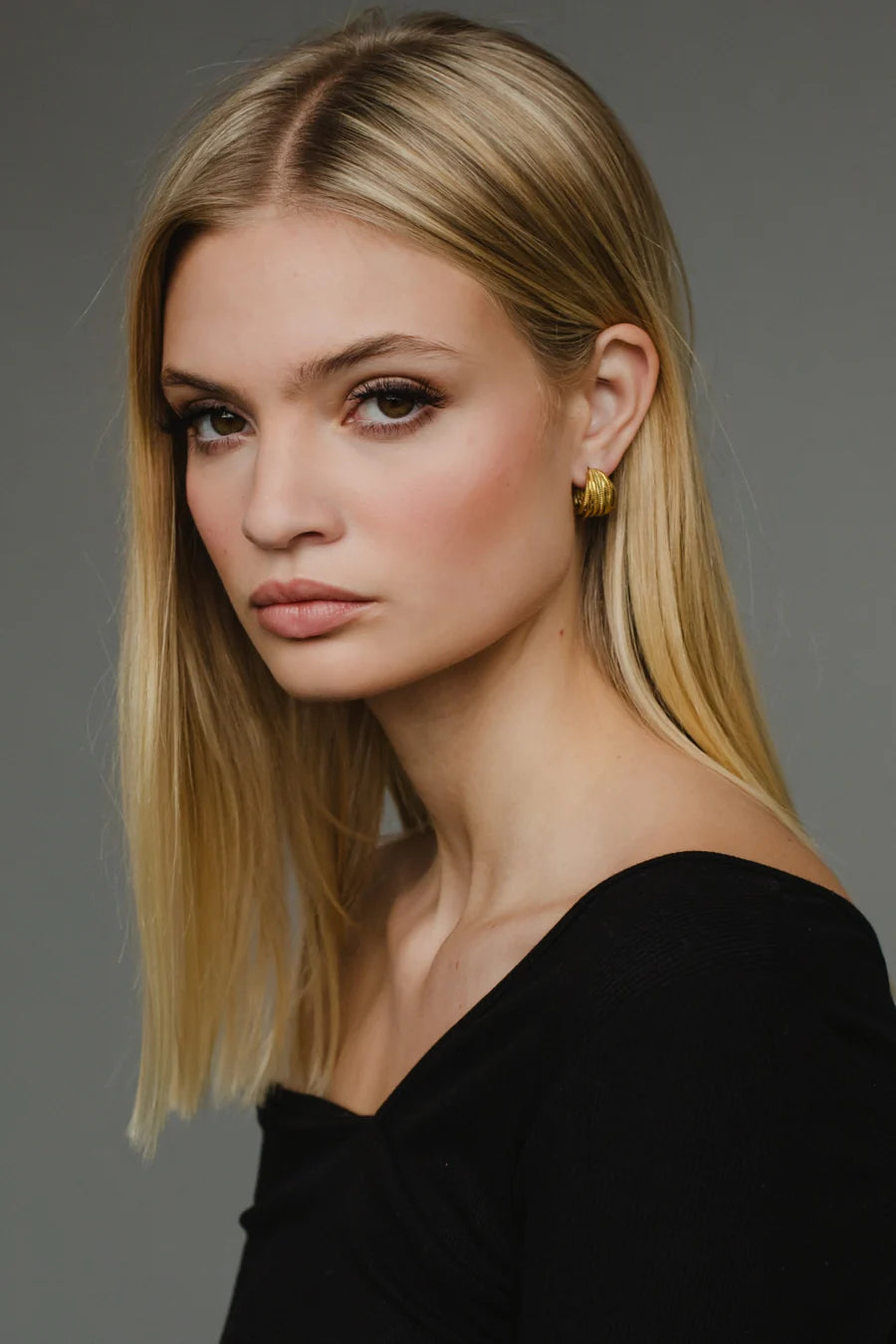 Luxe Gold Multi-Strand Textured Hoops