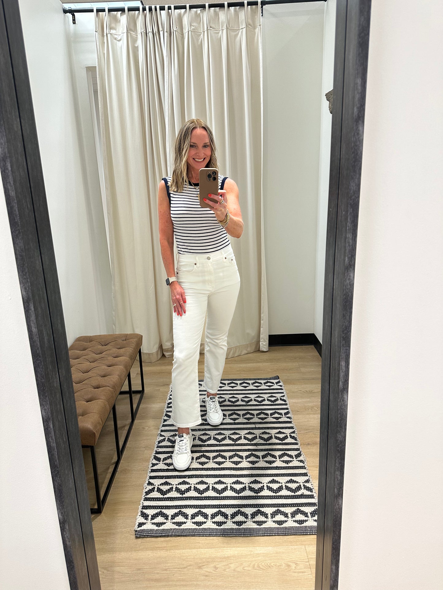 Shy Girl High Rise Crop Flare in Lamb Vintage