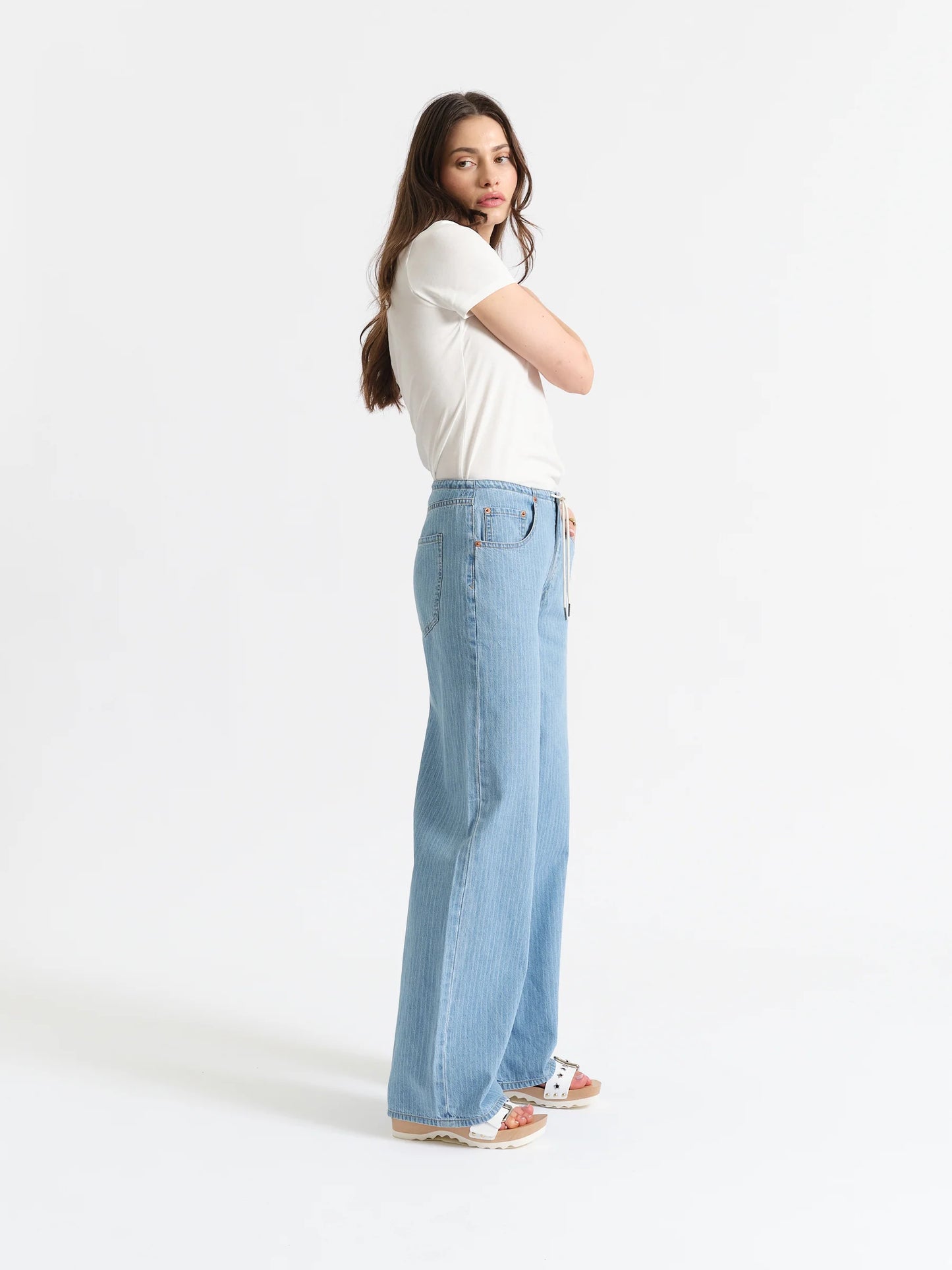 Madison Mid Rise Wide Leg in Whimsy