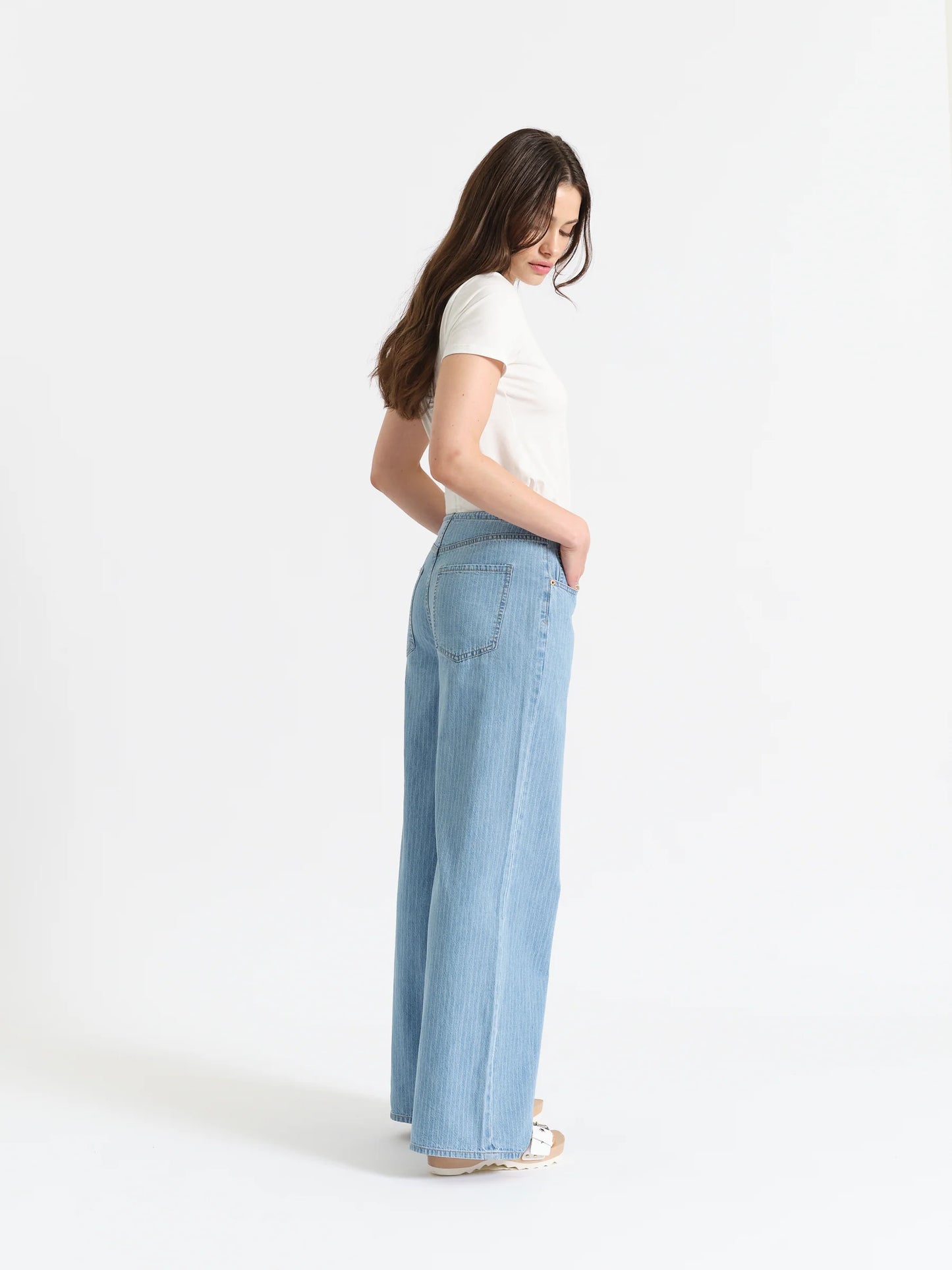 Madison Mid Rise Wide Leg in Whimsy