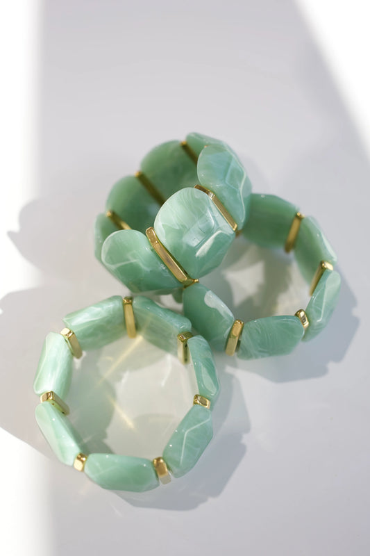 Emma Stretch Bracelet- Green