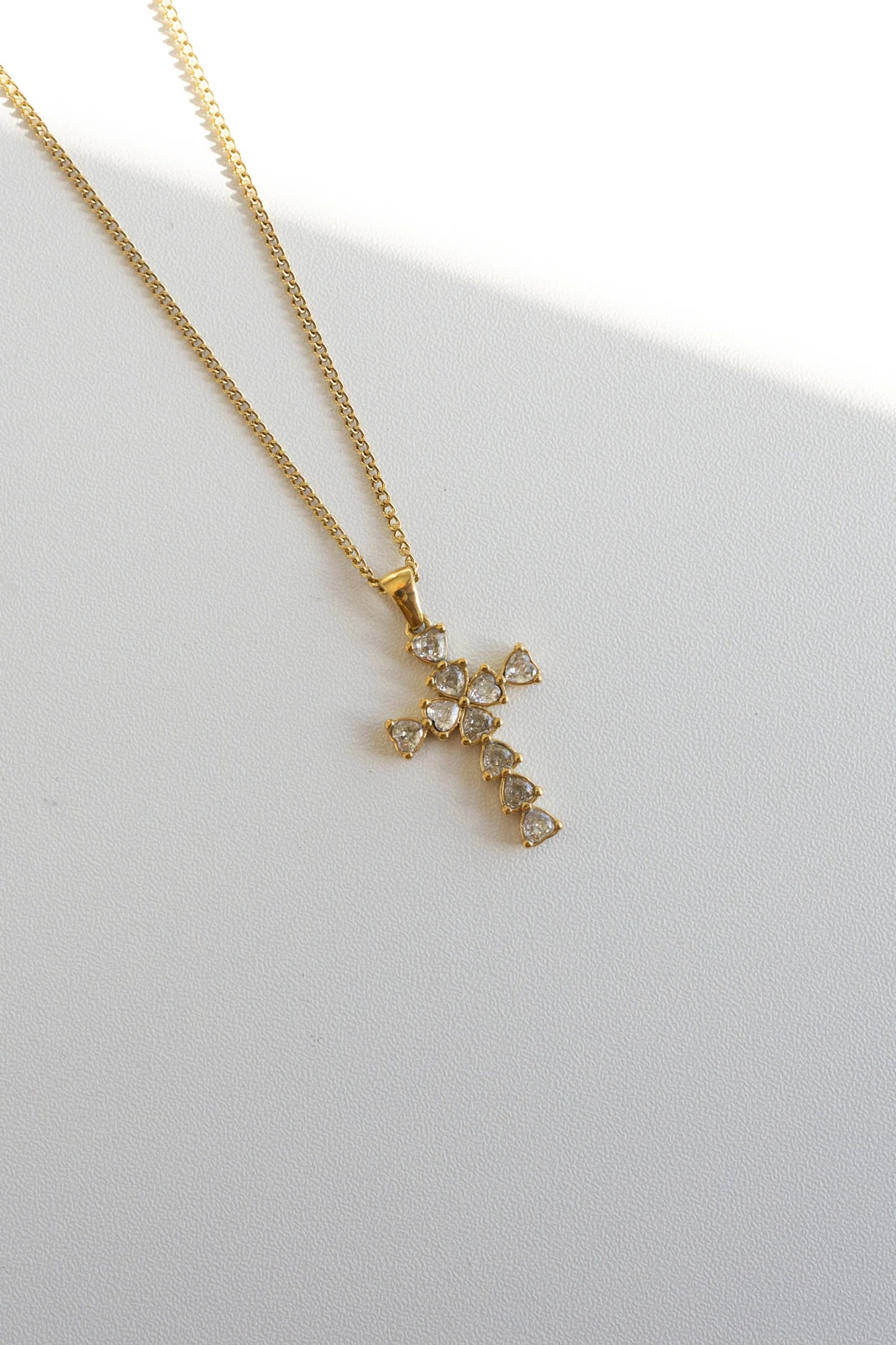 Hera Crystal Cross Necklace