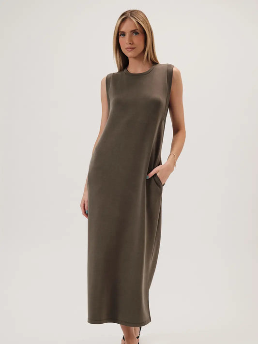 Trinity Olive Maxi Dress