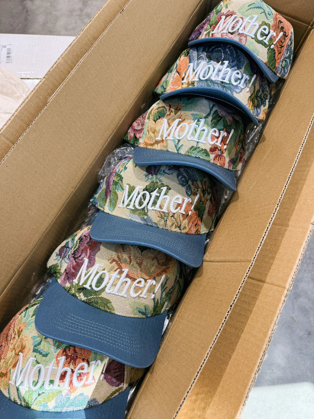Mother Floral Embroidered Trucker Hat