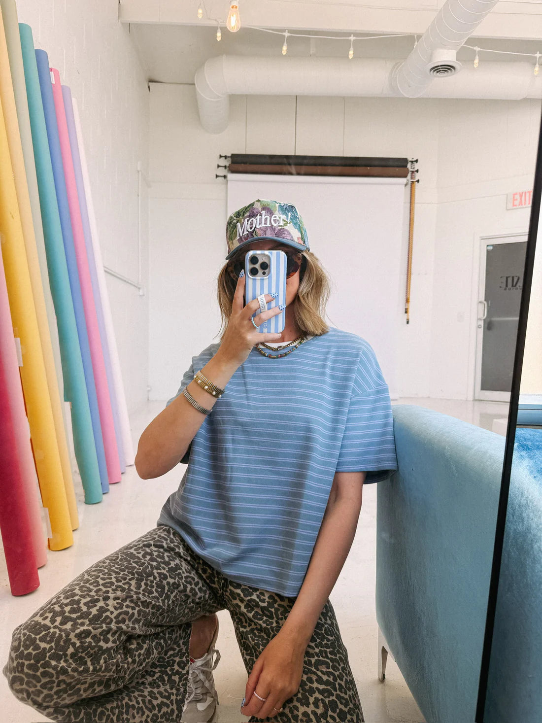 Mother Floral Embroidered Trucker Hat