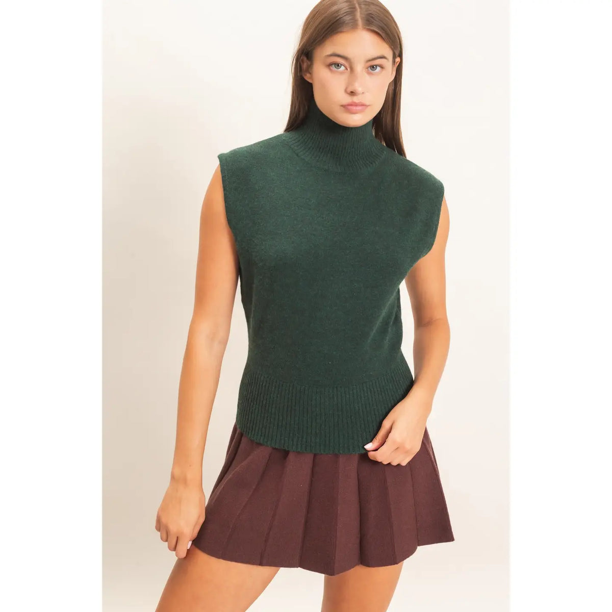Celia Sleeveless High Neck Top