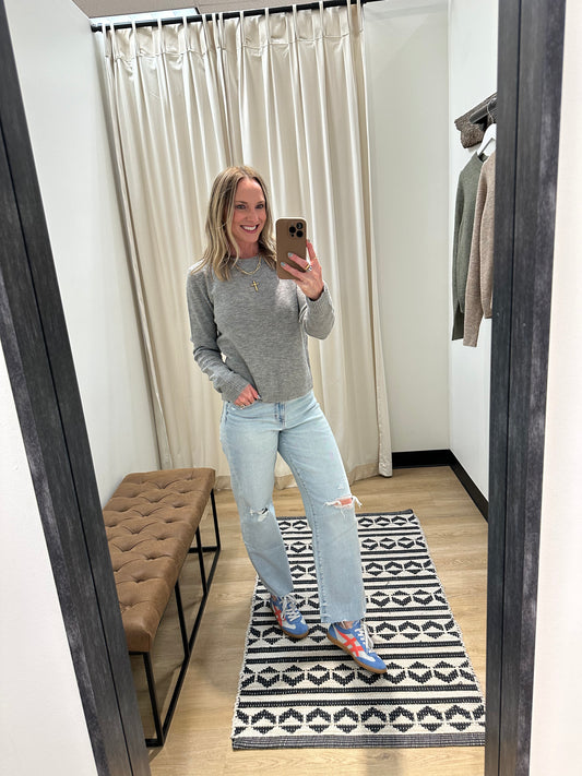 Gloria Crewneck Sweater - H Grey