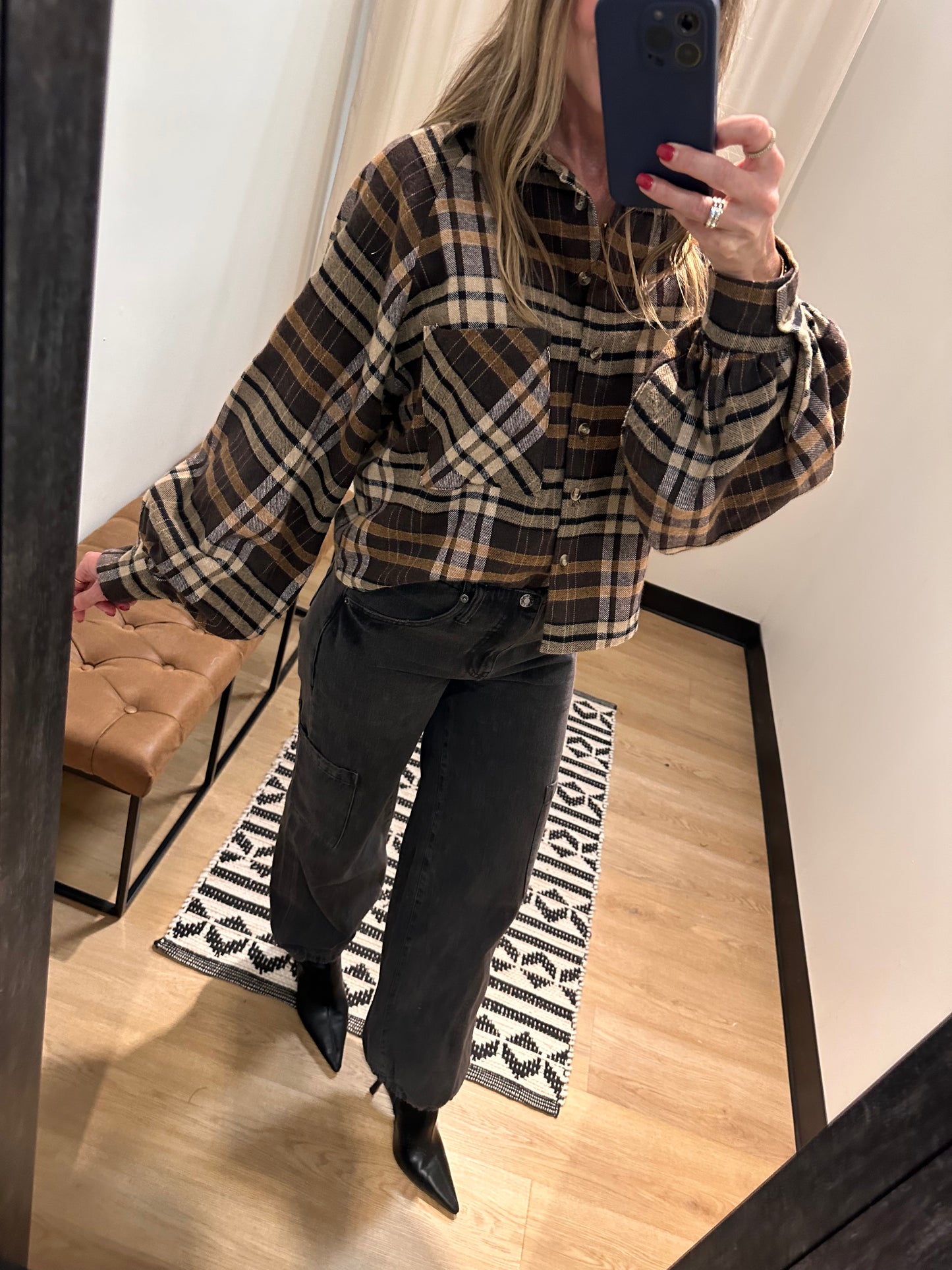 Brielle Brown Woven Shirt