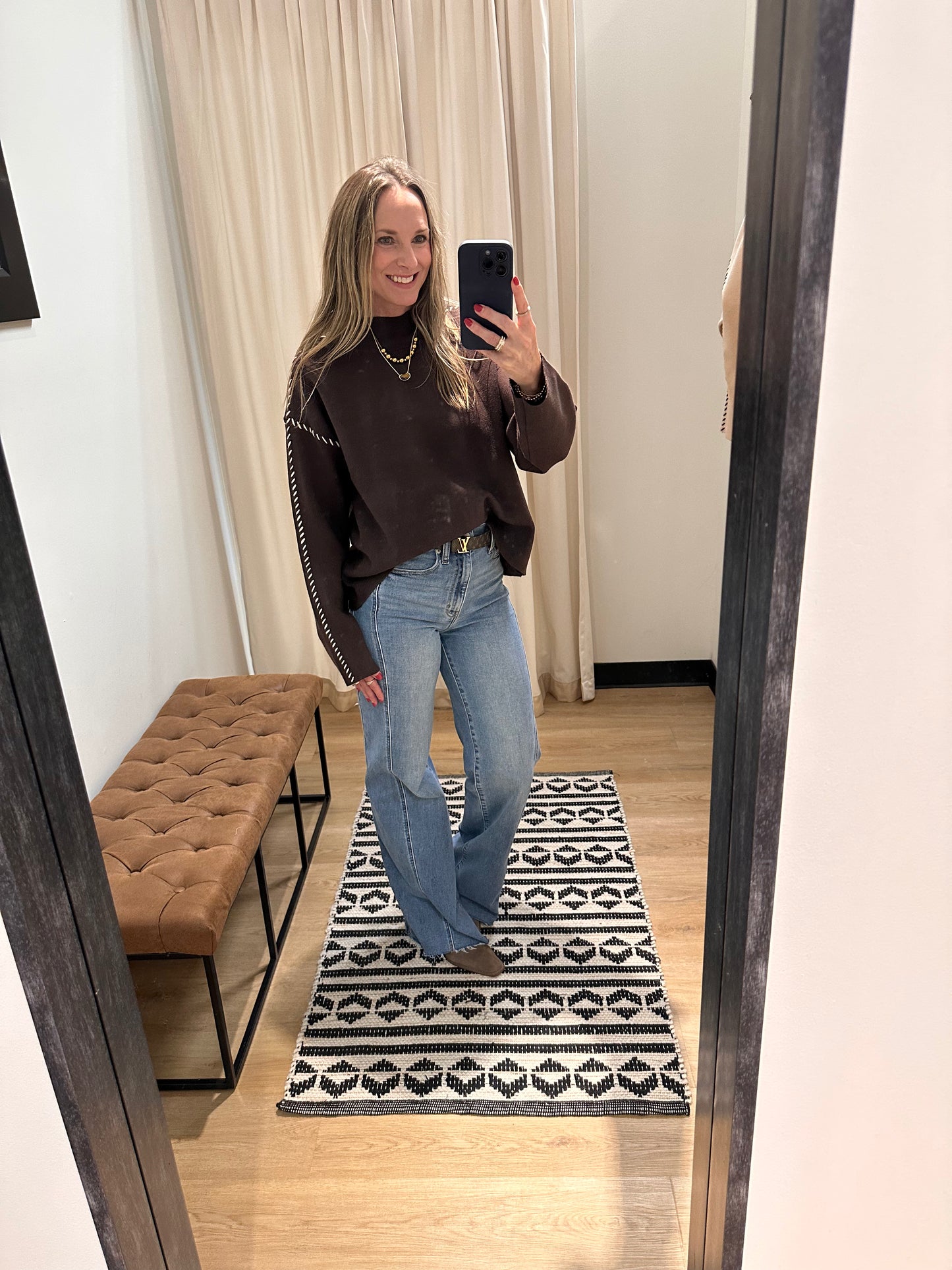 Kelsey Knit Sweater- Chocolate