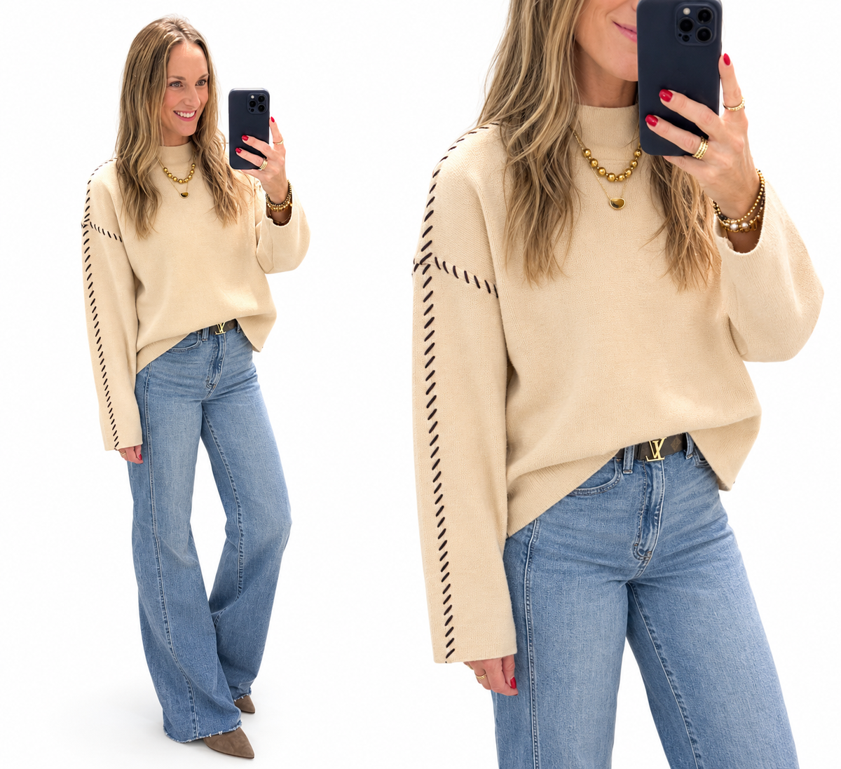 Kelsey Knit Sweater- Cream