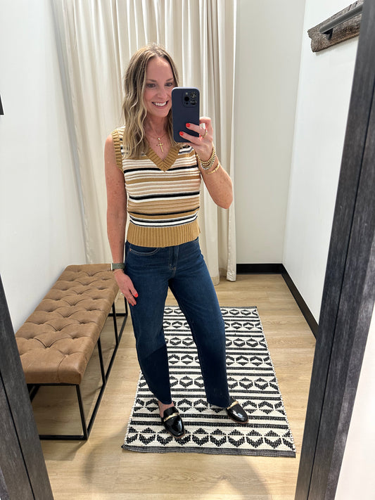 Greta Stripe Sweater Vest