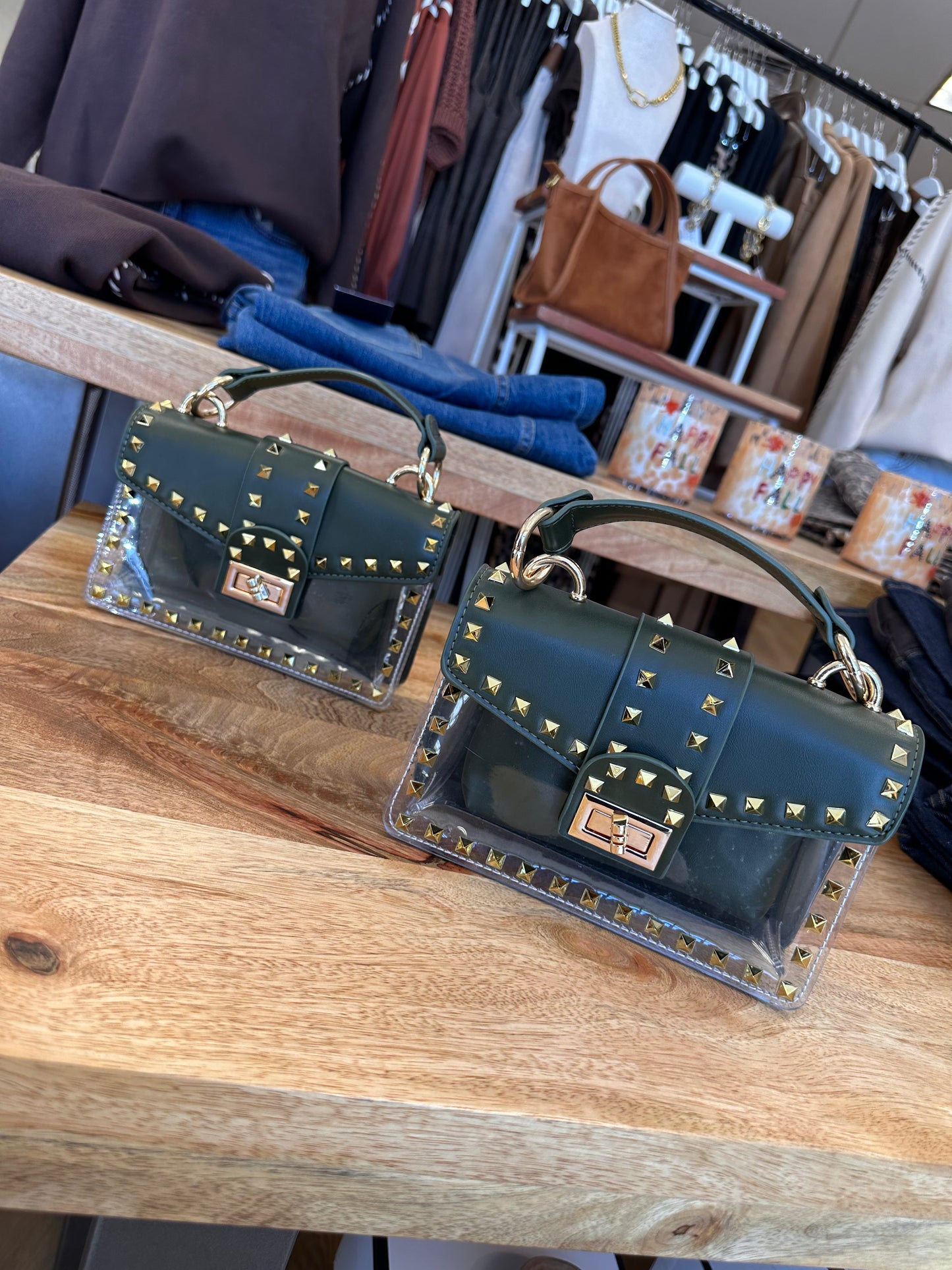 Stadium Clear Bag in Olive