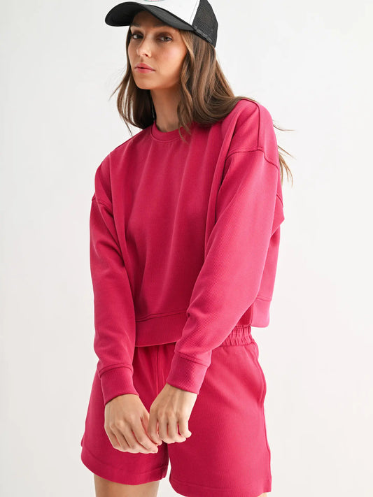 Luxe Sand Wash Rib Sweater