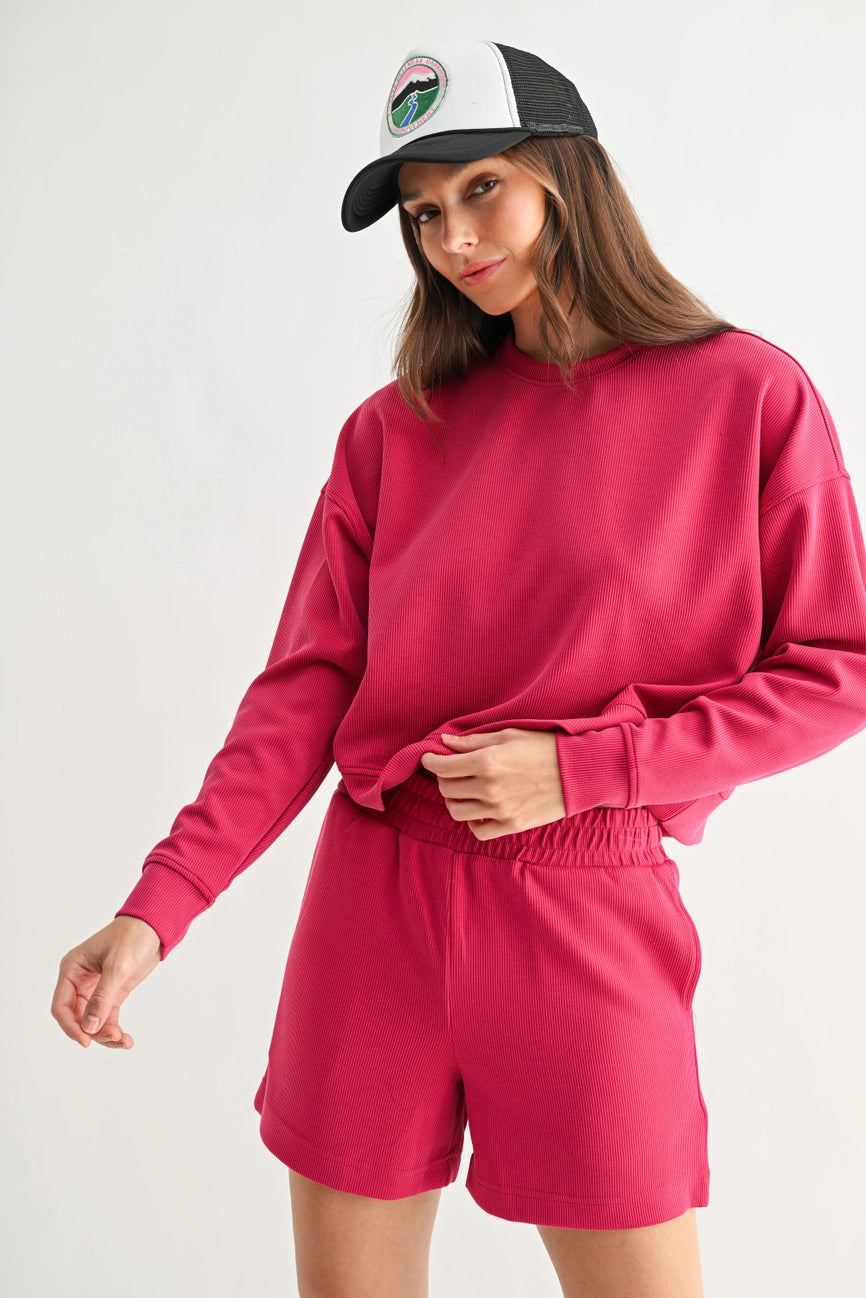 Luxe Sand Wash Rib Sweater