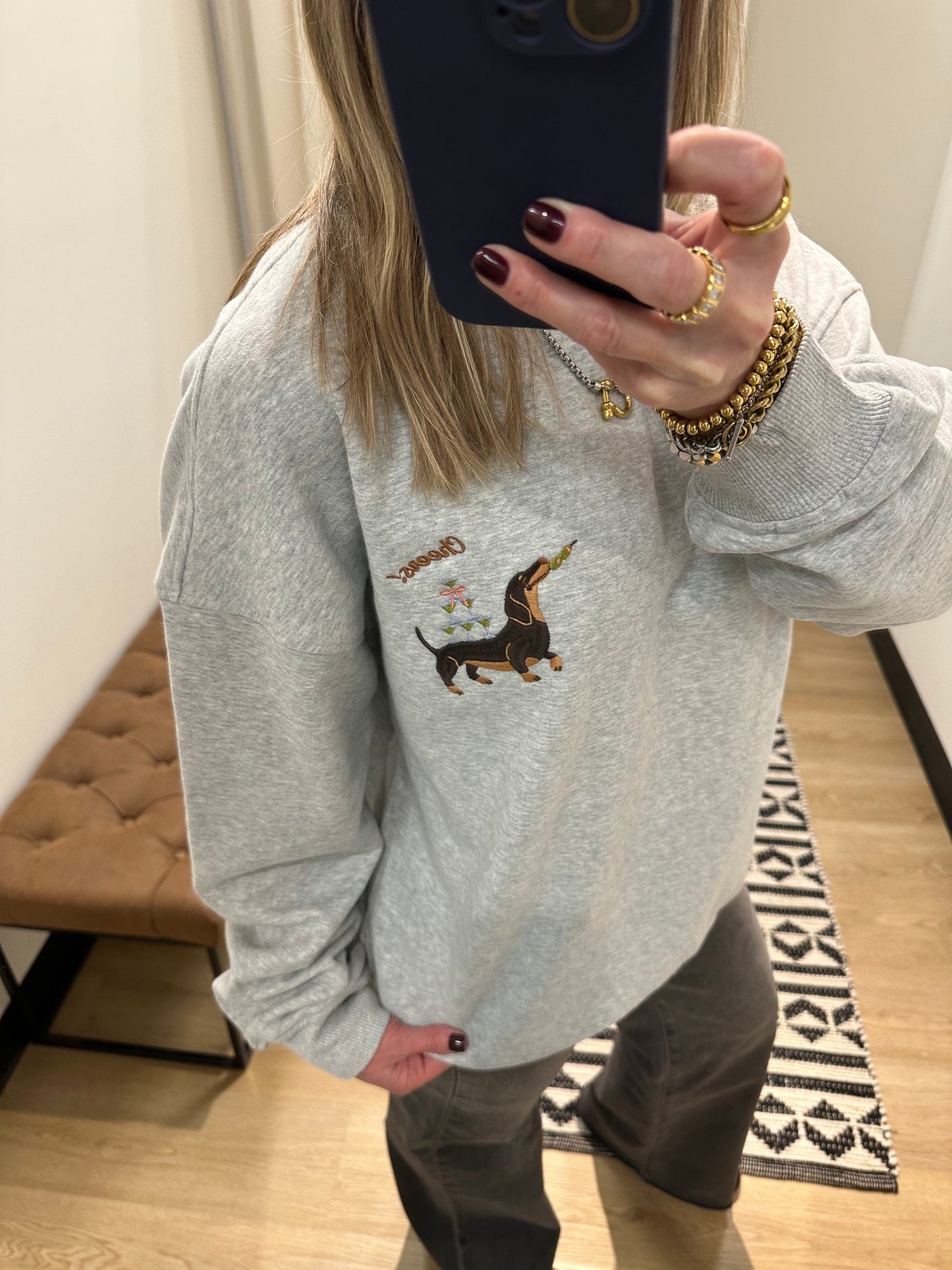 Dachshund Martini Cheers Sweatshirt