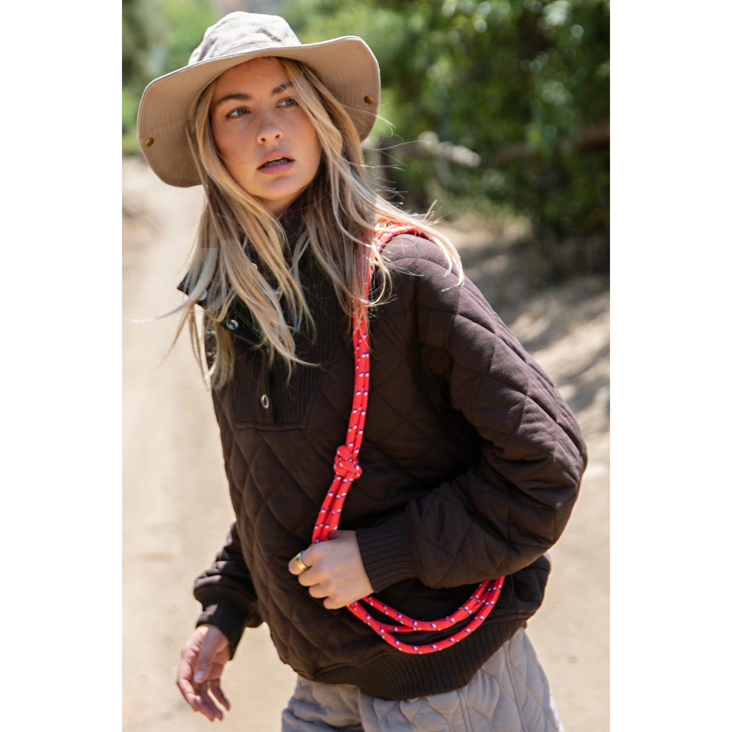 Jace Quilted Snap Pullover