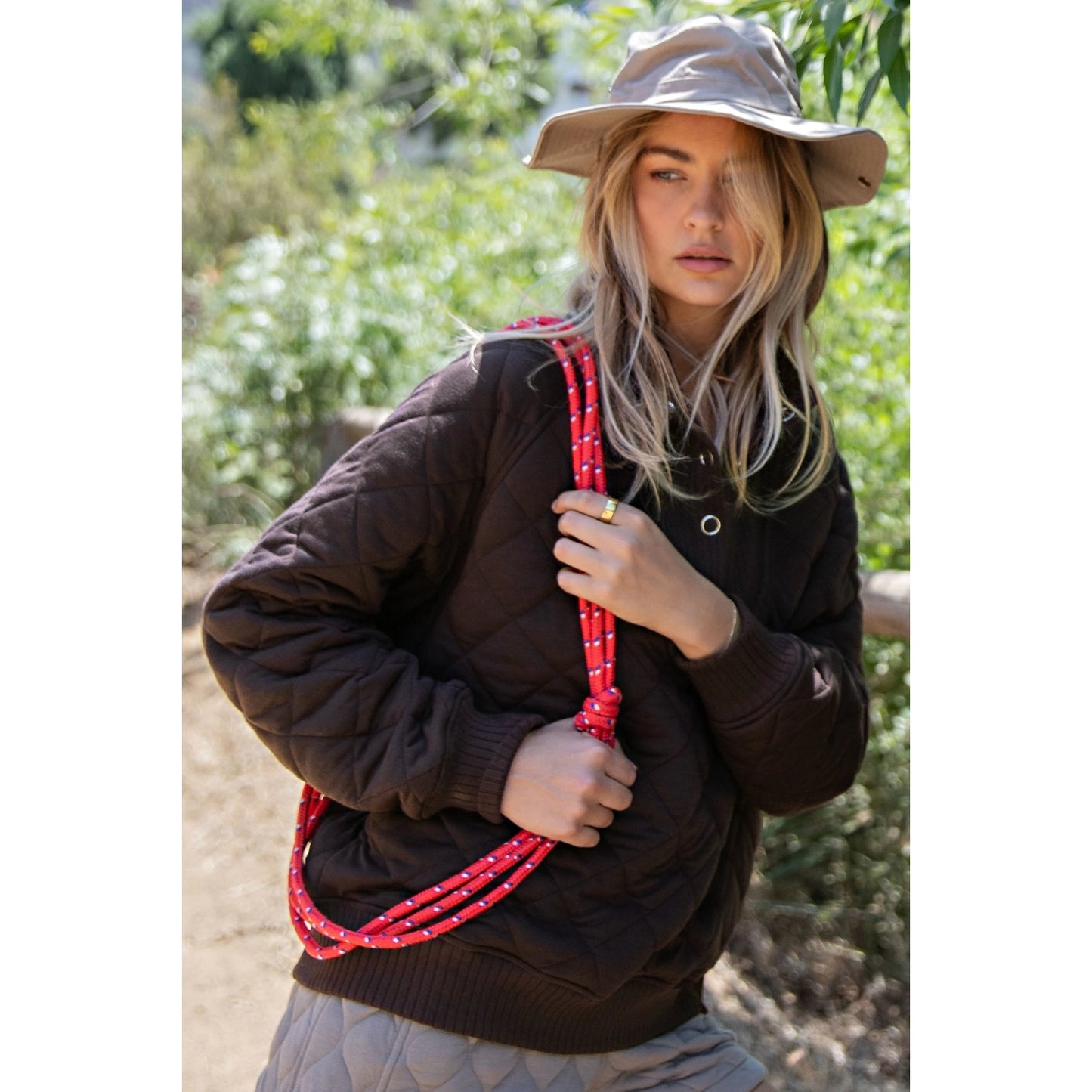 Jace Quilted Snap Pullover