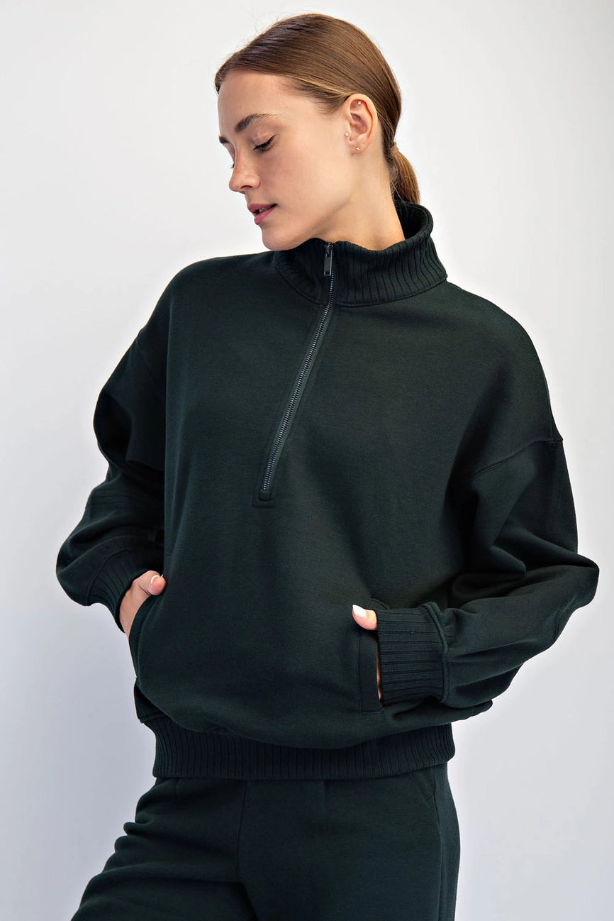 Rhea Fleece Half-Zip Top
