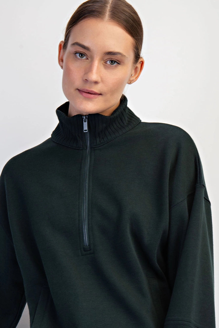 Rhea Fleece Half-Zip Top
