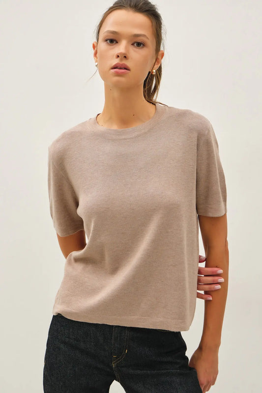 Penny Cashmere Top - Taupe