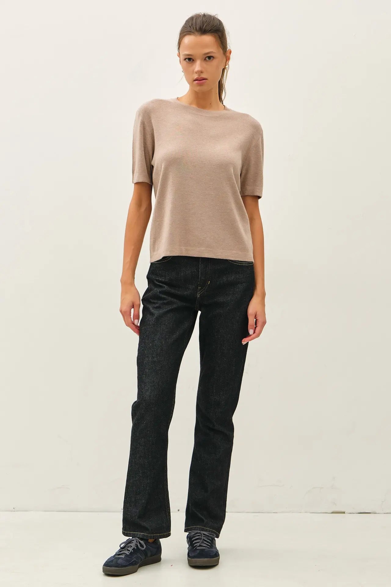 Penny Cashmere Top - Taupe