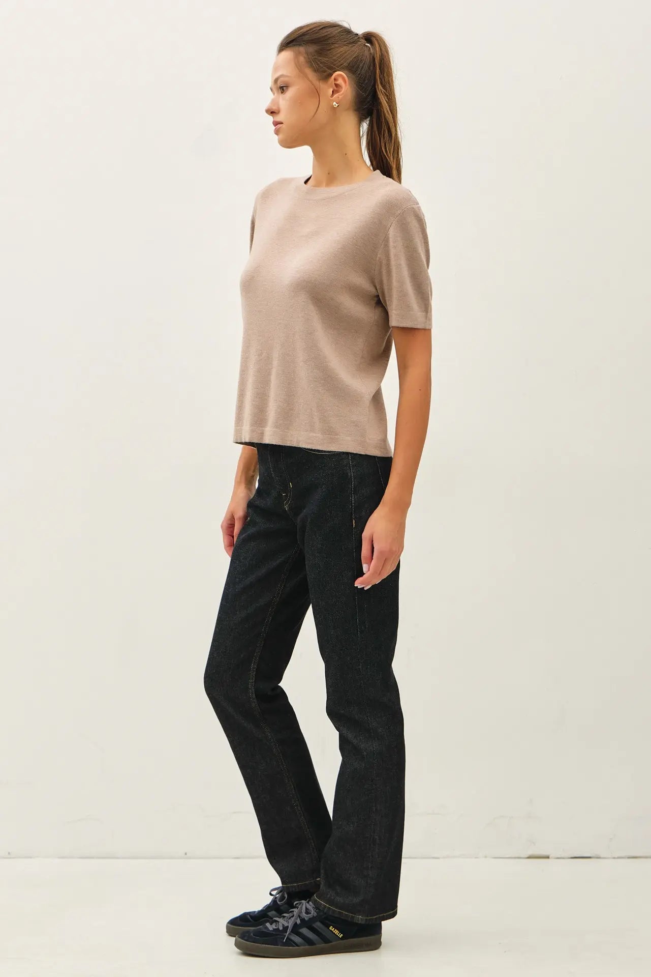 Penny Cashmere Top - Taupe