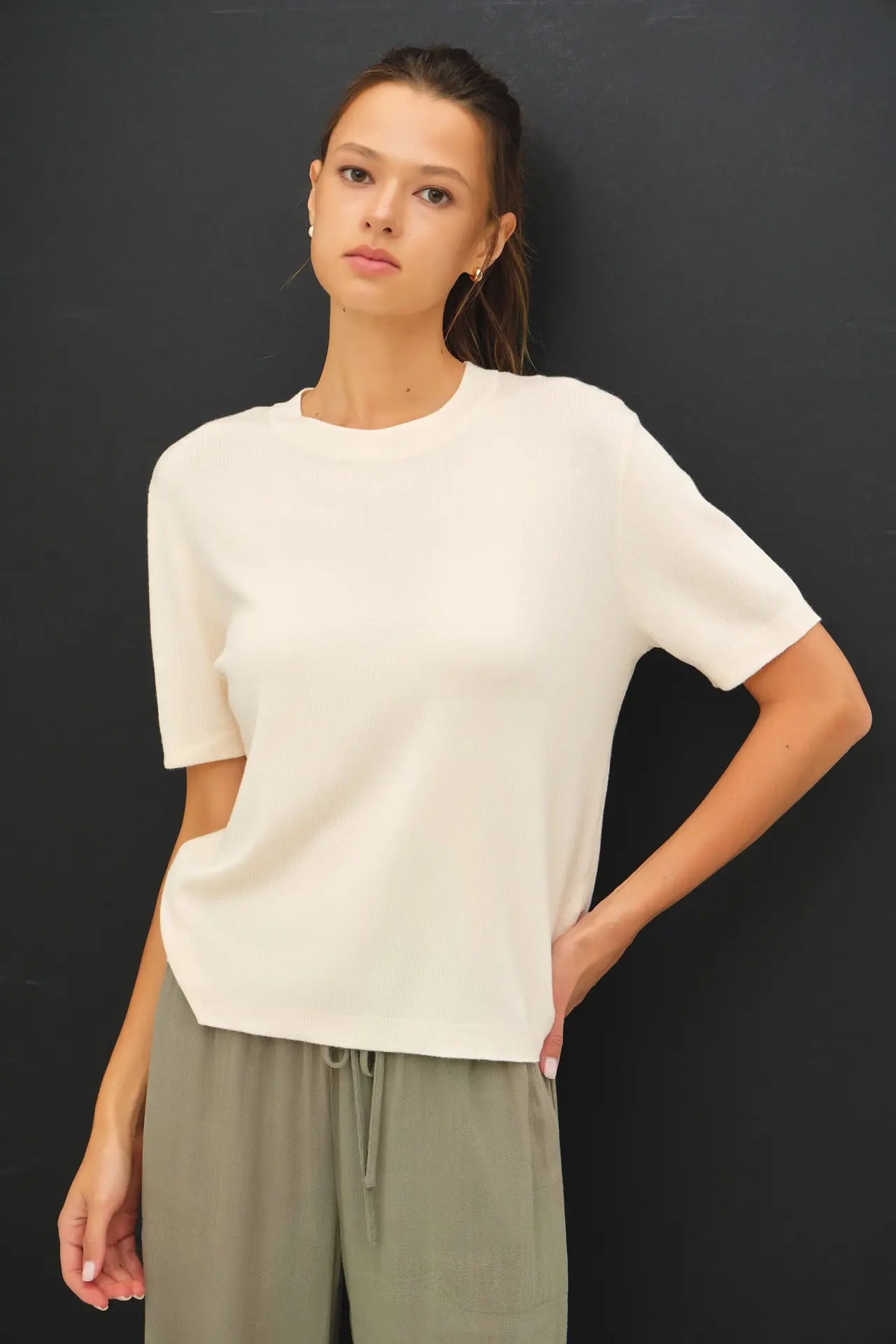 Penny Cashmere Top - Vanilla