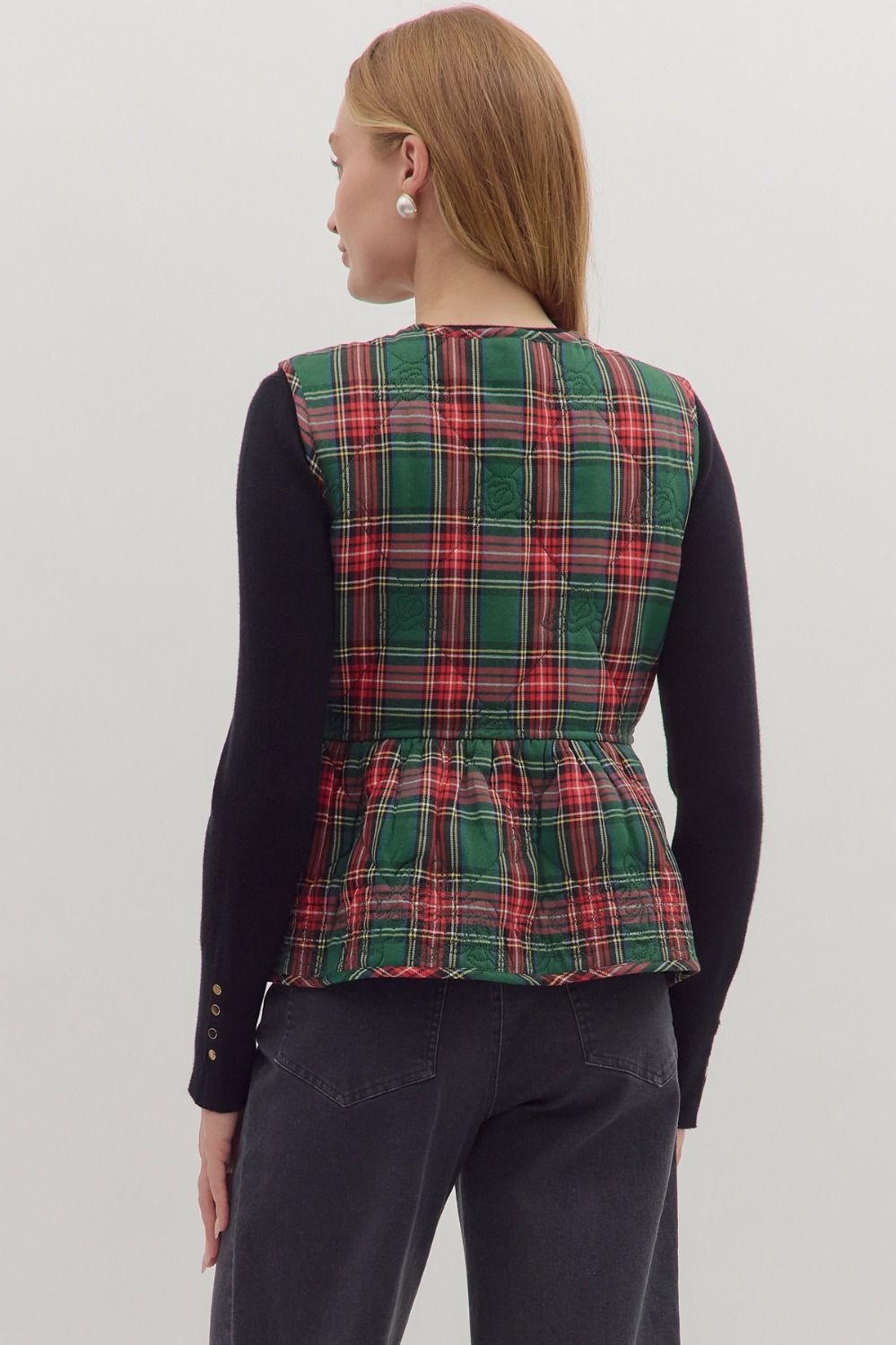 Holly Quilted Bow Front Vest